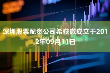 深圳股票配资公司希荻微成立于2012年09月11日