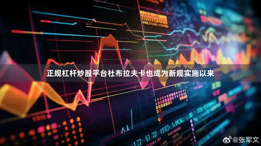 正规杠杆炒股平台杜布拉夫卡也成为新规实施以来
